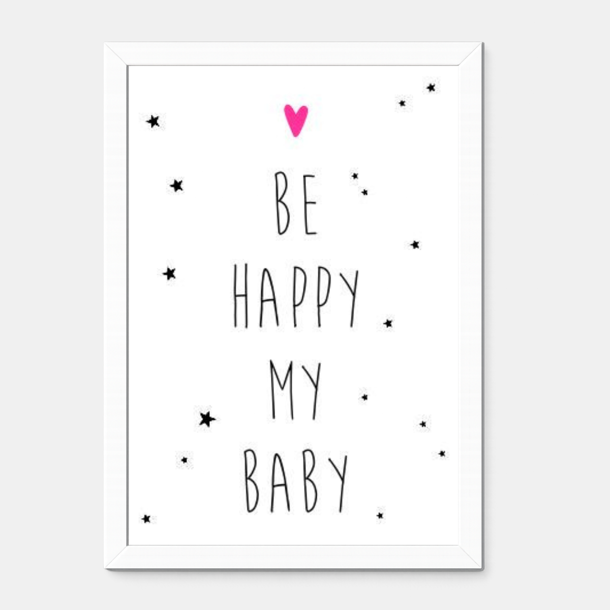 Quadro Infantil Be Happy my Baby Rosa