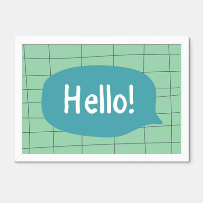 Quadro Infantil hello