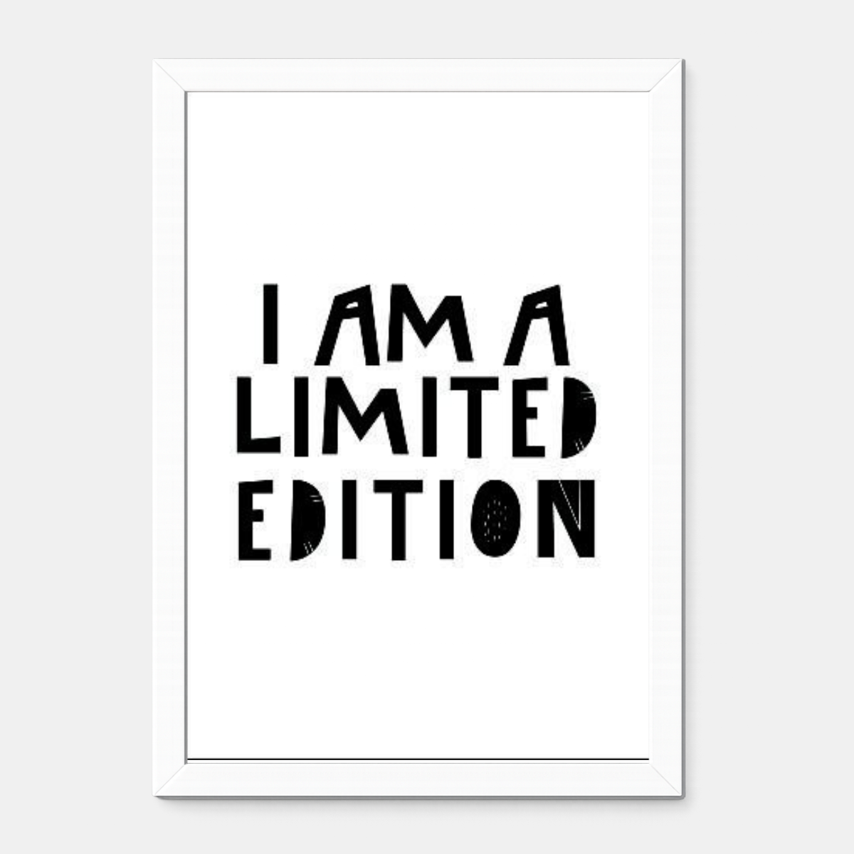 Quadro Infantil I am Limited Edition preto