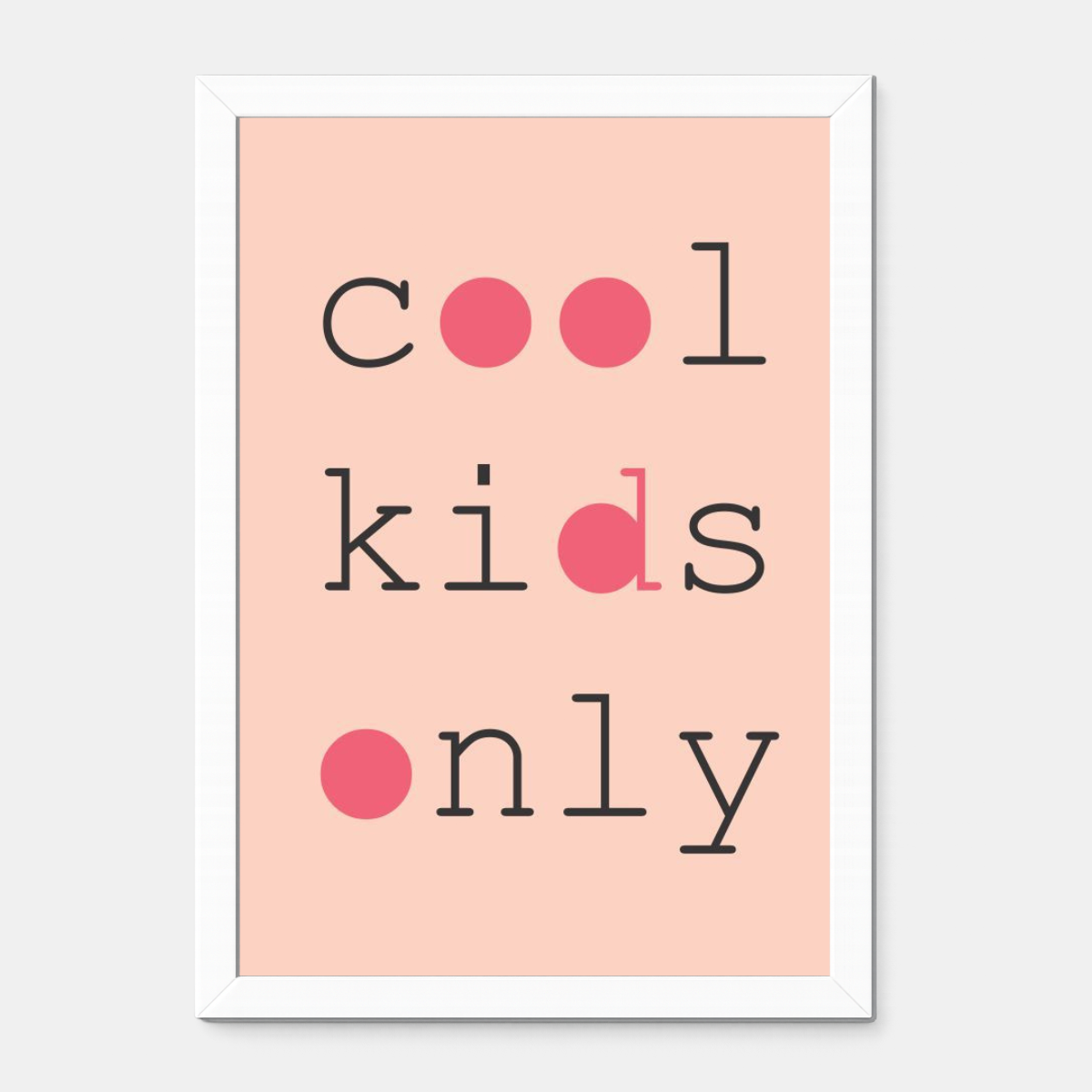 Quadro Infantil Cool Kids Only Rosa