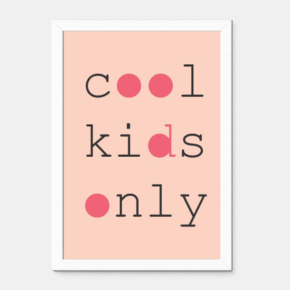 Quadro Infantil Cool Kids Only Rosa