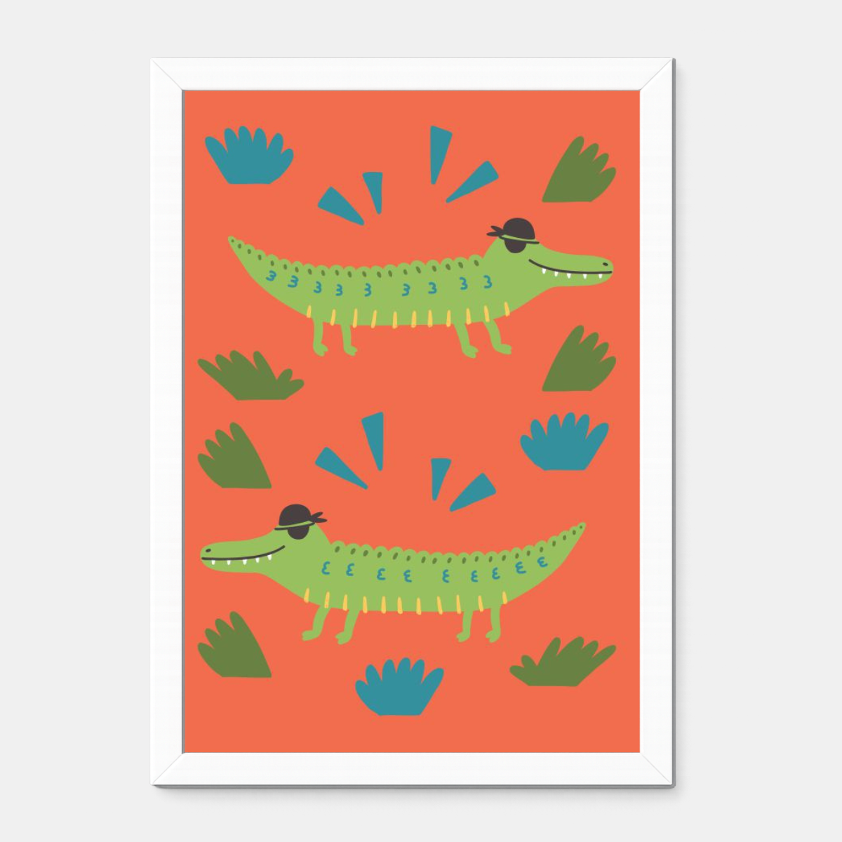 Quadro Infantil Jacaré pirata