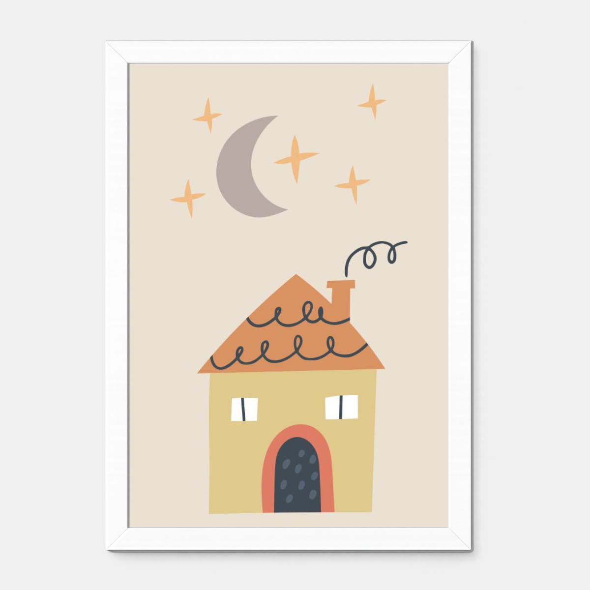 Quadro Infantil Noite em casa