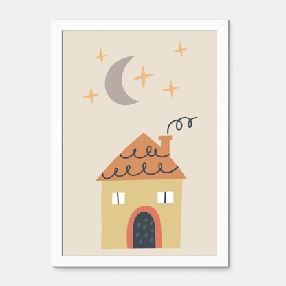 Quadro Infantil Noite em casa