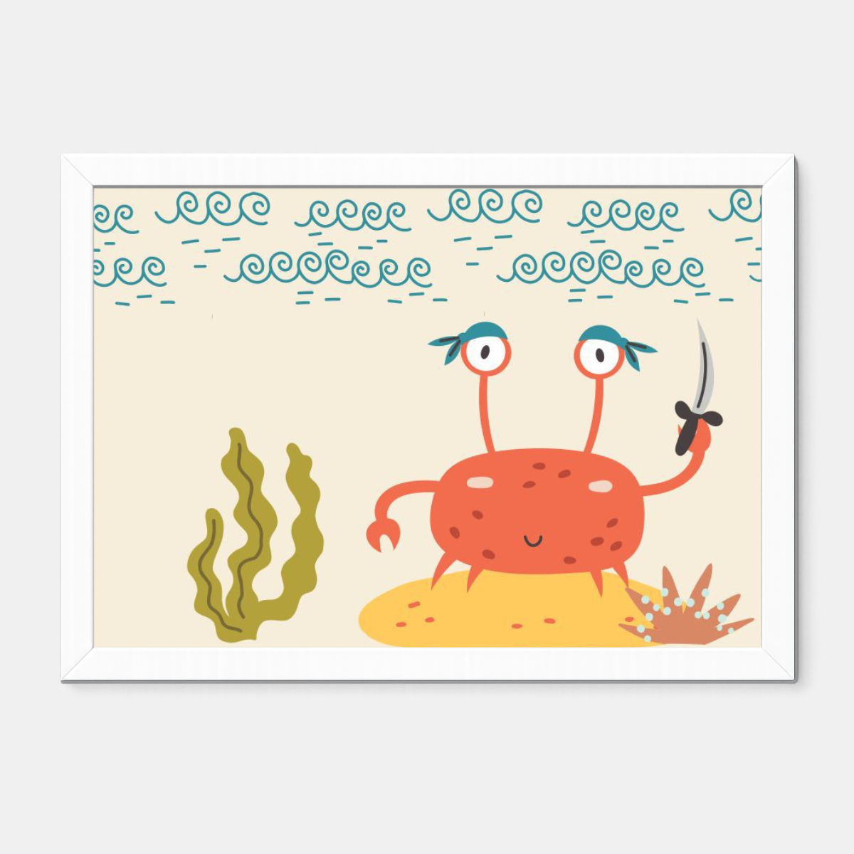 Quadro Infantil Caranguejo pirata