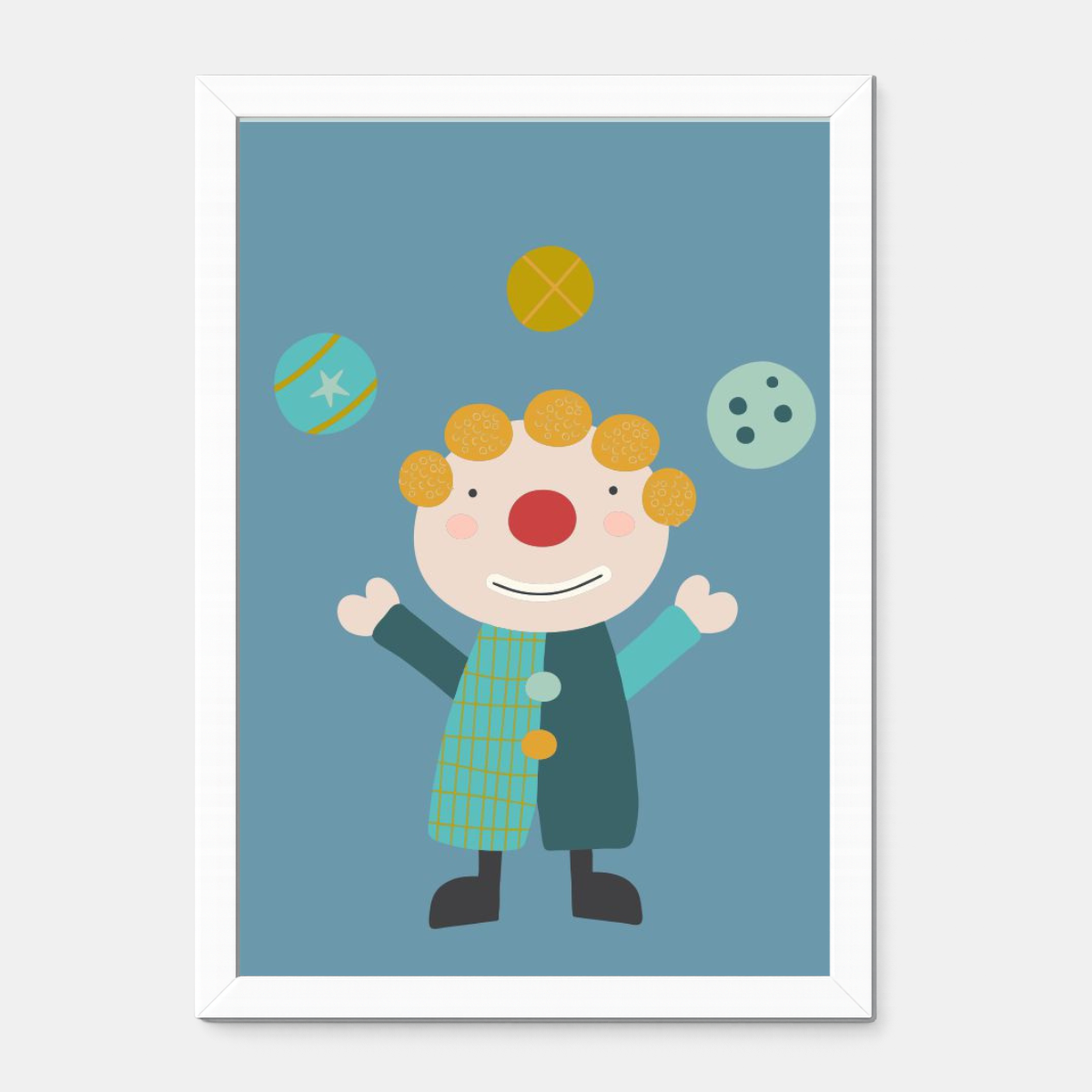 Quadro Infantil Palhacinho malabarista