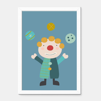 Quadro Infantil Palhacinho malabarista
