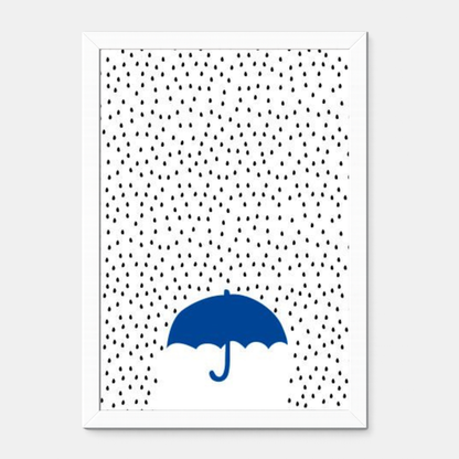 Quadro Infantil Guarda Chuva Azul