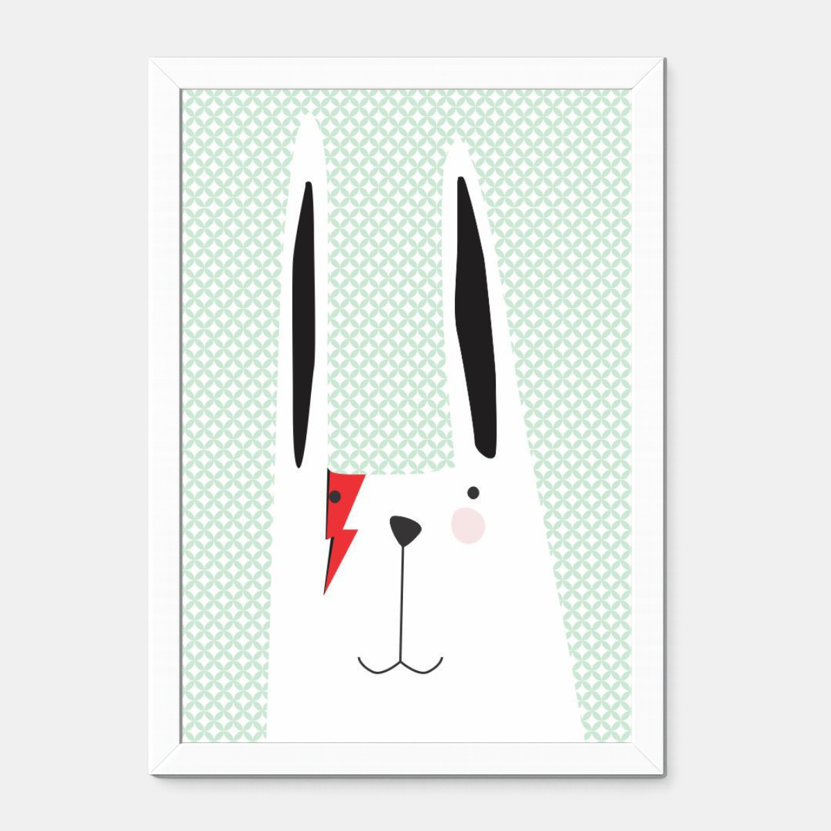 Quadro Infantil Coelho David Bowie