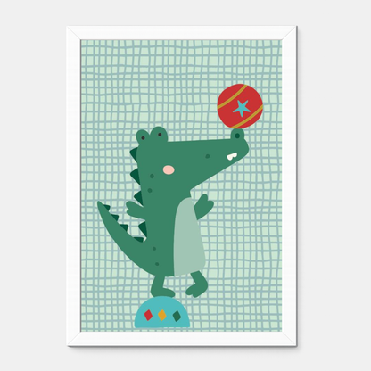 Quadro Infantil Jacaré malabarista