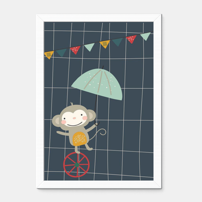 Quadro Infantil Macaco equilibrista