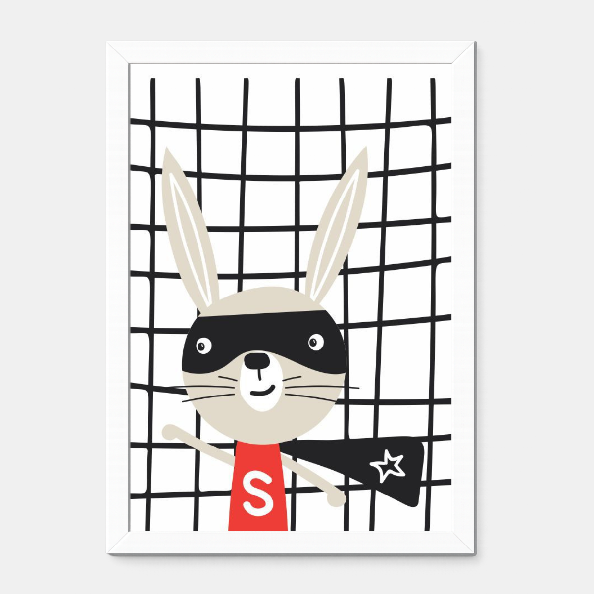 Quadro Infantil Coelho Herói