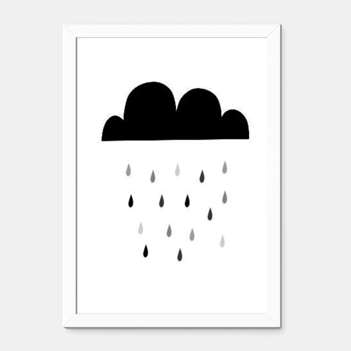 Quadro Infantil Chuva Preta