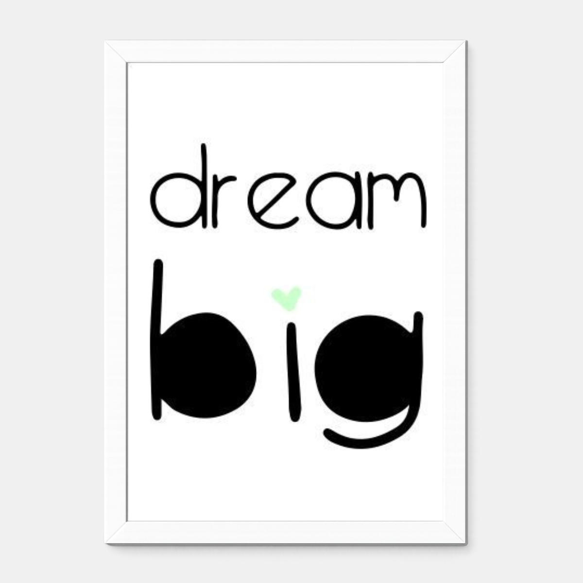 Quadro Infantil Dream Big preto
