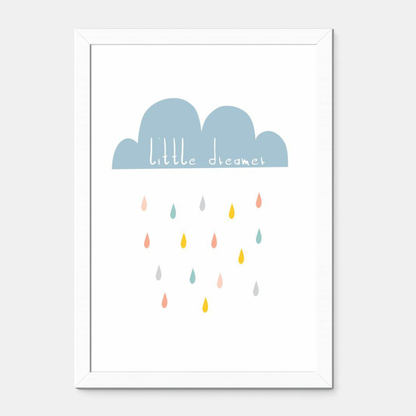 Quadro Infantil little dreamer chuva