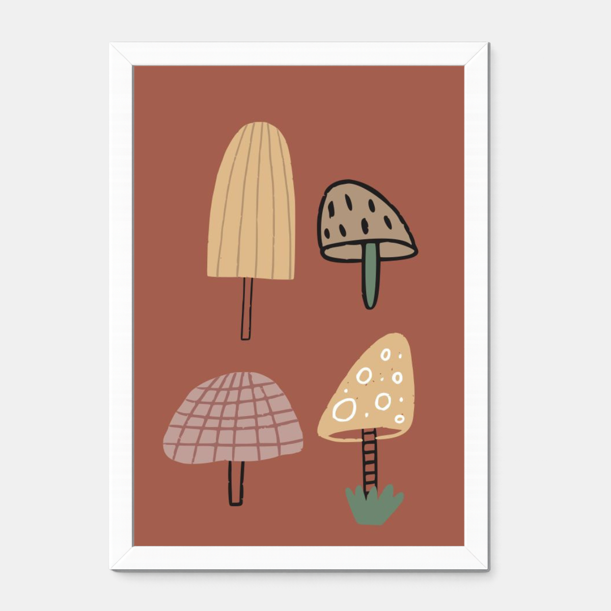 Quadro Infantil Cogumelos