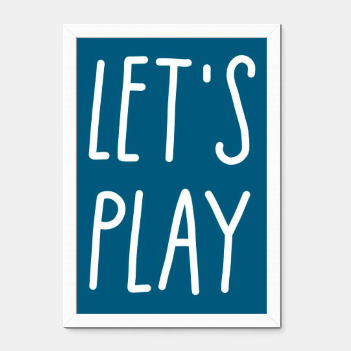 Quadro Infantil Lets Play azul