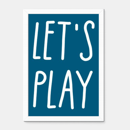 Quadro Infantil Lets Play azul