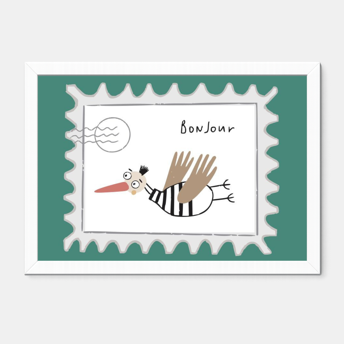 Quadro Infantil Bonjour
