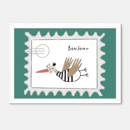 Quadro Infantil Bonjour