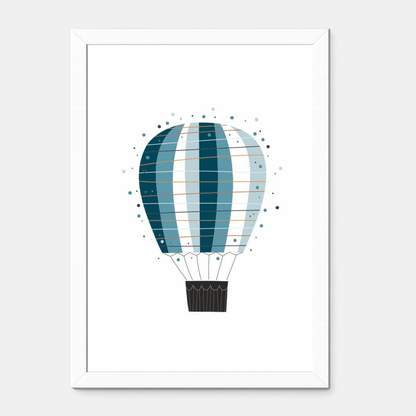 Quadro Infantil Balão Bolinhas Azul