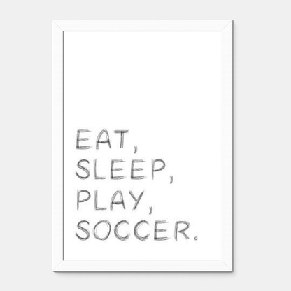 Quadro Infantil Eat Sleep Play Soccer