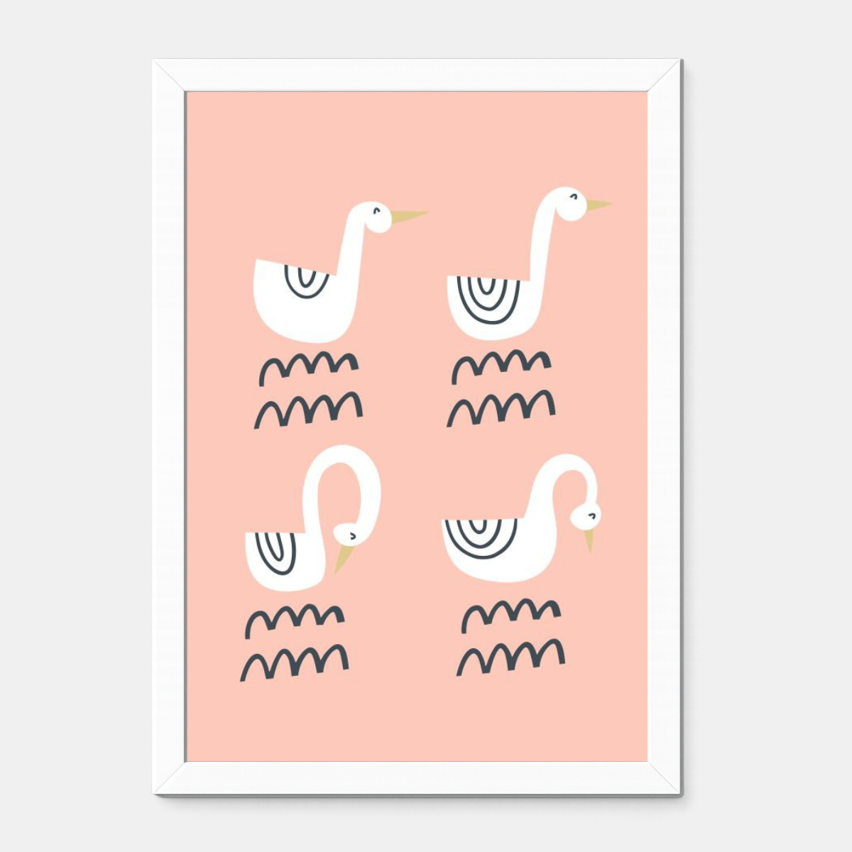 Quadro Infantil Cisnes