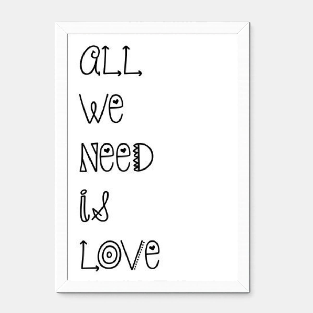 Quadro Infantil All You Need is Love
