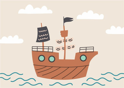 Quadro Infantil Navio pirata