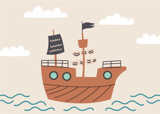 Quadro Infantil Navio pirata