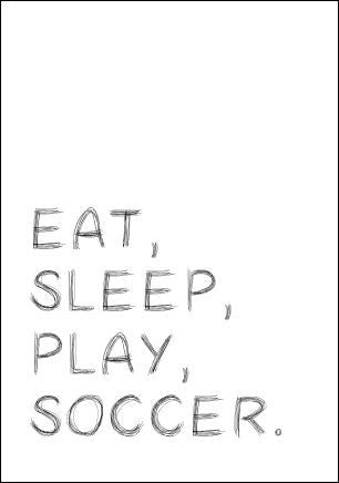 Quadro Infantil Eat Sleep Play Soccer