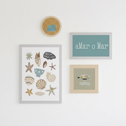 Composição de Quadros e Bastidor Tema O Mar