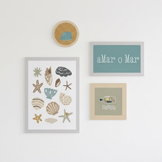 Composição de Quadros e Bastidor Tema O Mar
