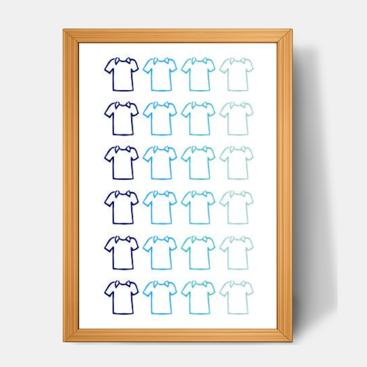Quadro Infantil Camisetas Degradê
