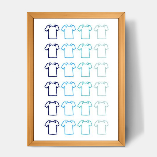 Quadro Infantil Camisetas Degradê