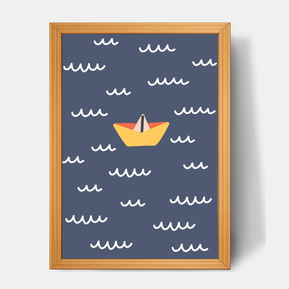 Quadro Infantil Barquinho a deriva