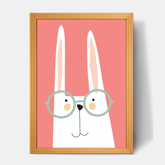 Quadro Infantil Coelho Rosa