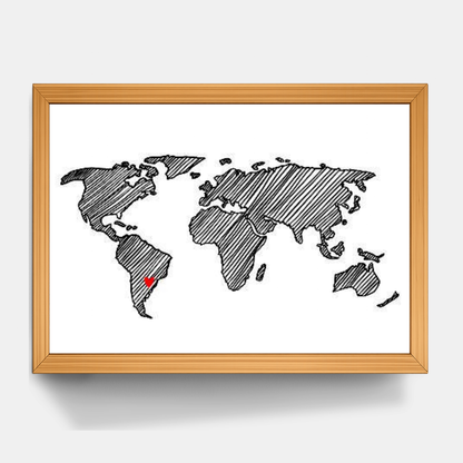 Quadro Infantil mapa mundi