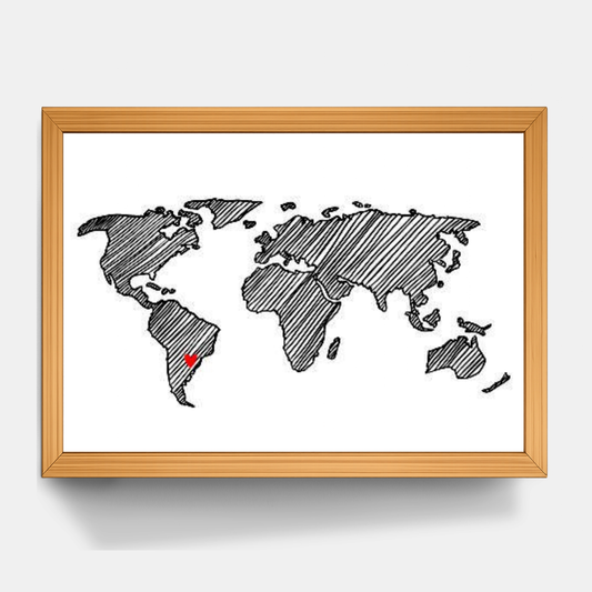 Quadro Infantil mapa mundi