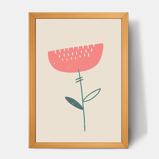 Quadro Infantil Flor rosa