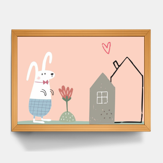 Quadro Infantil Casa do coelho