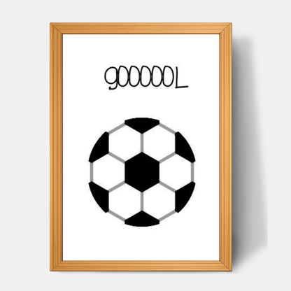 Quadro Infantil Bole Futebol Goooool