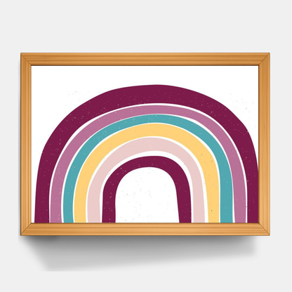 Quadro Infantil Arco Íris Roxo