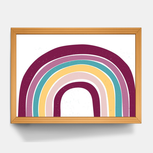 Quadro Infantil Arco Íris Roxo
