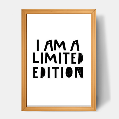 Quadro Infantil I am Limited Edition preto