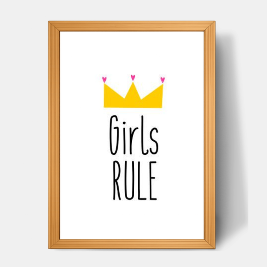 Quadro Infantil Girls Rules