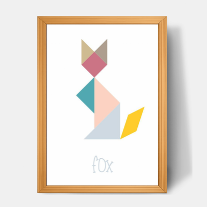 Quadro Infantil Dobradura Gato