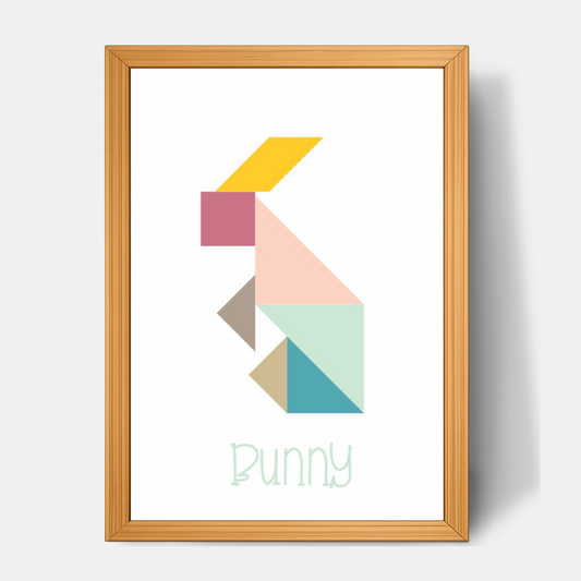 Quadro Infantil Dobradura Coelho