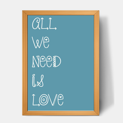 Quadro Infantil All You Need is Love