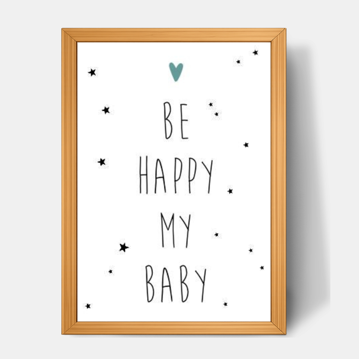 Quadro Infantil Be Happy my Baby Azul